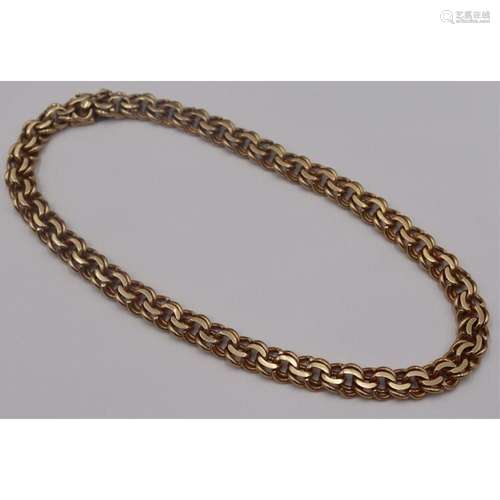 JEWELRY. 14kt Gold Chain Link Necklace.