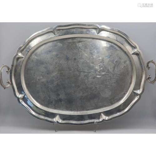 STERLING. Large Mexican Sterling Serving Tray.