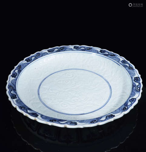 Blue and White Sweet Glazed Dish