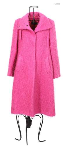 Olivier Strelli Manteau en mohair et laine fuschia Etat d&#x...