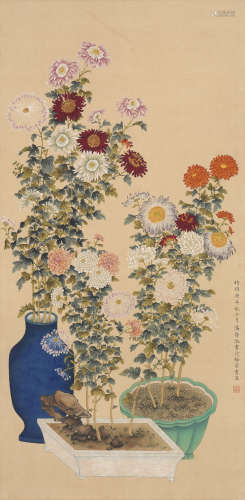 Chinese Flower Painting by Pan Jingshu