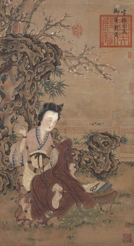 Chiense Figure Painting by Xuande Emperor