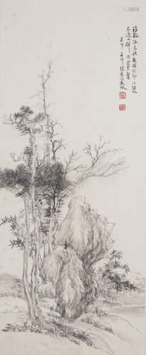 Chinese Landscape Painting by Wu Zheng