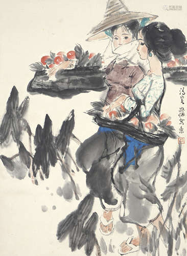 Chinese Painting of Figure by Zhou Sicong