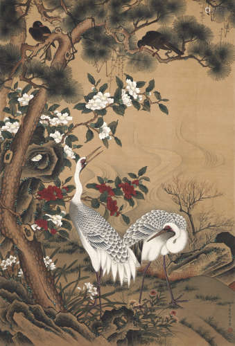 Chinese Bird-and-Flower Painting by Jiang Tingxi