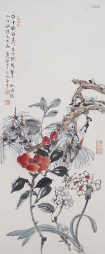 Chinese Flower Painting by Zhang Daqian