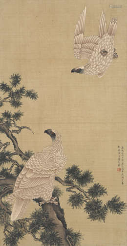 Chinese Bird-and-Flower Painting by Jiang Tingxi