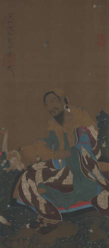 Chinese Figure Painting by Emperor Huizong of Song