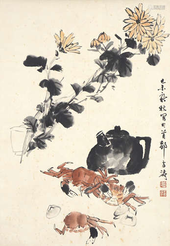 Chinese Flower Painting by Wang Xuetao