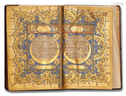 AN ILLUMINATED QURAN COPIED BY HAFIZ ALI NAMIQ IBN MUSTAFA S...