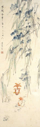 Chinese Flower Painting by Xu Gu