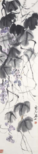 The Grapes，Painting by Qi Baishi