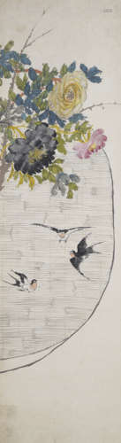 Chiense Bird-and-Flower Painting