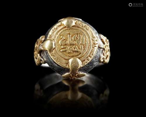 A GOLD AN SILVER RING, AYYABID DYNASTY, 12TH CENTURY