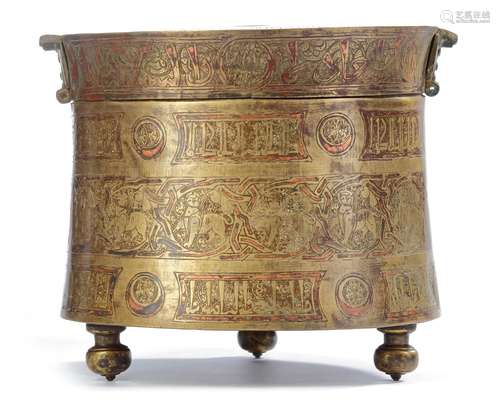 A BRONZE LIDDED DAWAT, 12TH-13TH CENTURY, CENTRAL ASIA