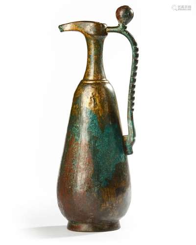 AN ISLAMIC BRONZE EWER, CENTRAL ASIA, 8TH CENTURY