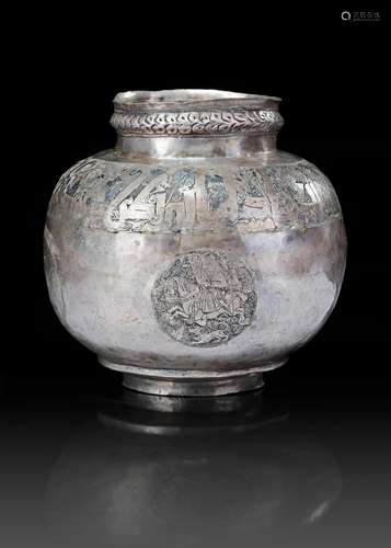 SILVER VESSEL WITH NIELLO, CENTRAL ASIA, 12TH-13TH CENTURY