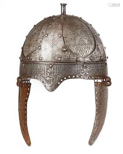 A STEEL HELMET, MUGHAL, INDIA, 17TH-18TH CENTURY