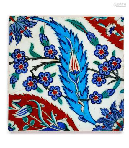 AN IZNIK POLYCHROME TILE, TURKEY, CIRCA 1575