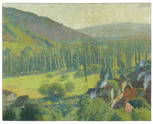 Henri MARTIN 1860 - 1943 La Bastide et la vallée du Vert - 1...