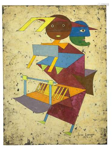 Victor BRAUNER 1903 - 1966 Sans titre - 1954 Cire sur papier...