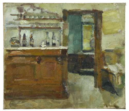 Théodore ROBINSON 1852 - 1896 Le bar de l'Hôtel Baudy, ...