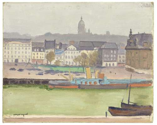 Albert MARQUET 1875 - 1947 Boulogne sur mer, le port et la v...
