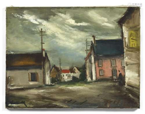 Maurice de VLAMINCK 1876 - 1958 Le village à la maison rose ...