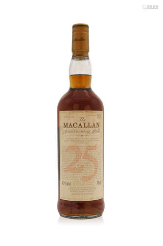 Macallan Anniversary Malt 25年雪莉桶-无标年