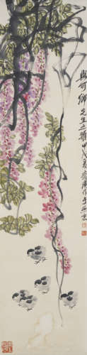 Chinese Bird-and-Flower Painting by Qi Baishi