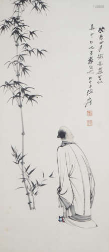 Chinese Figure Painting by Zhang Daqian