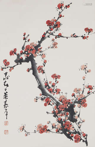 The Plum Flower，Painting by Dong Shouping