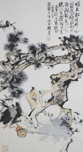 Chinese Figure Painting by Liu Danzhai