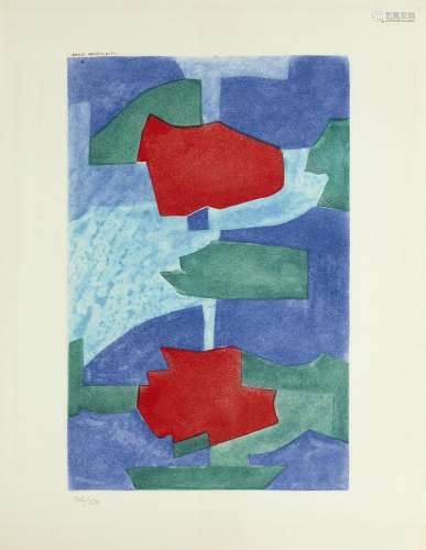 Serge POLIAKOFF 1900 - 1969 Composition bleue, verte et roug...