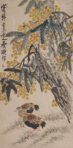 Chinese Bird-and-Flower Painting by Qi Baishi