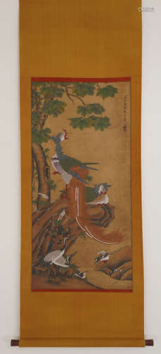 Chinese Bird-and-Flower Painting by Emperor Huizong of Song