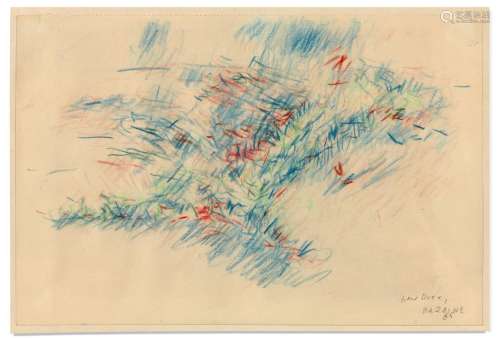Jean BAZAINE 1904 - 2001 SANS TITRE - 1965 Crayons de couleu...