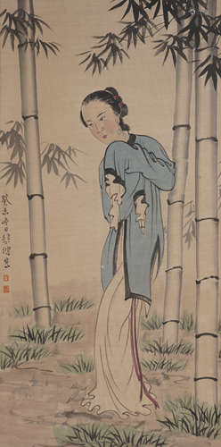 Chinese Figrue Painting by Xu Beihong