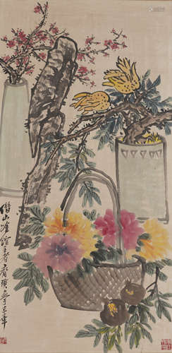 Chinese Flower Painting by Qi Baishi