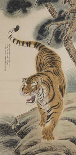 The Tiger，Painting by Zhang Shanzi