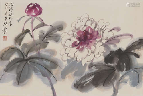 Chinese Flower Painting by Zhang Daqian