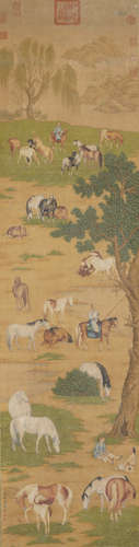 Chinese Horse Painting by Giuseppe Castiglione