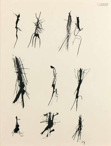 Henri MICHAUX (1899 - 1984) MOUVEMENTS LXIII - 1950 Encre de...