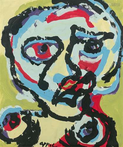 Karel APPEL (1921 - 2006) SANS TITRE Acrylique sur papier ma...