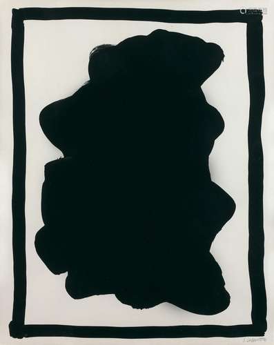 Sol LEWITT (1928 - 2007) BLACK GOUACHE - 1991 Gouache sur pa...