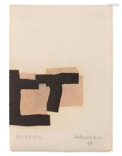 Eduardo CHILLIDA (1924-2002) SANS TITRE II - 1969 Litho-coll...