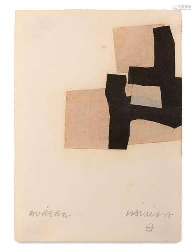 Eduardo CHILLIDA (1924-2002) SANS TITRE VI - 1969 Litho-coll...