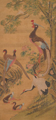 Chinese Bird-and-Flower Painting by Shen Quan