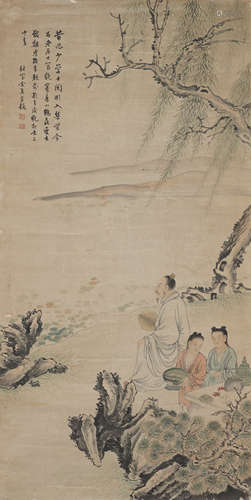 Chinese Figure Painting by Yu Ji