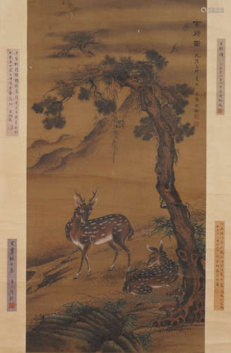 The Deer and Pine，by Shen Quan